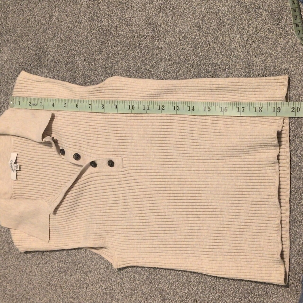 Madewell Owen Ribbed Polo Tank Size Medium - Picture 6 of 7
